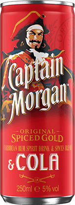 Image of Captain Morgan Original Spiced Gold and Cola Premix